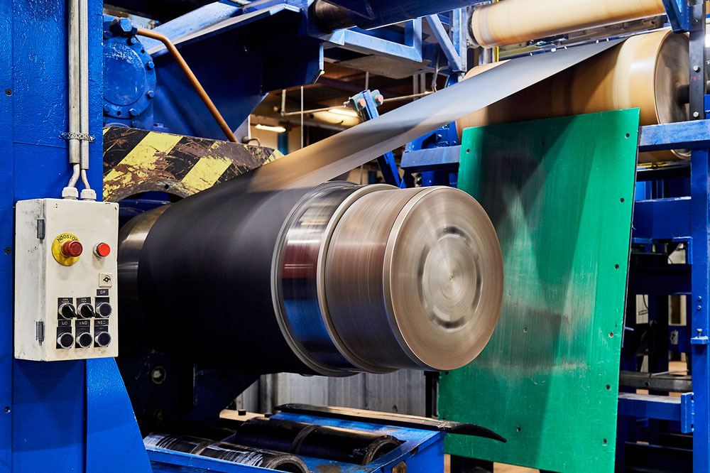 Image of production process at Metalcolours production unit in Denmark.