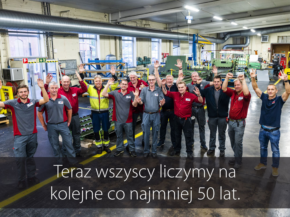 Image of staff at Metalcolours production unit in Sweden.